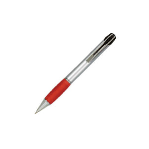 Toronado Plastic Twist-Action Promotional Pen - CM1030 - Silver with Red