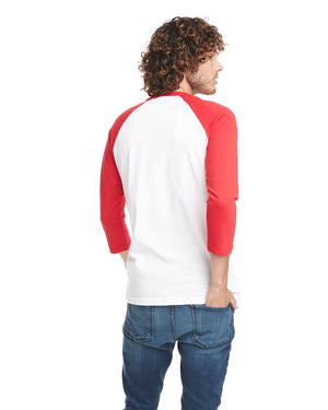 Next Level Apparel Unisex CVC Three-Quarter Sleeve Raglan Baseball T-Shirt