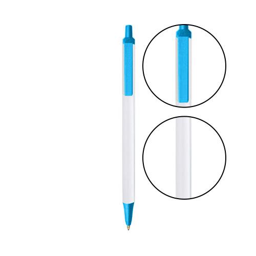 White BIC® Clic Stic® Pen - White With Blue