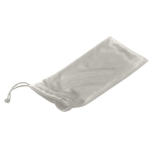 Microfiber Pouch With Drawstring - Silver