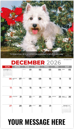 Dogs: Man's Best Friends - 2026 Promotional Calendar