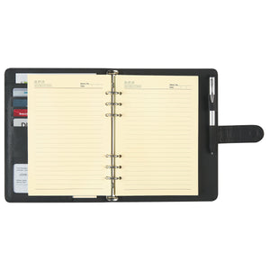 Leather Look Personal Binder - Black