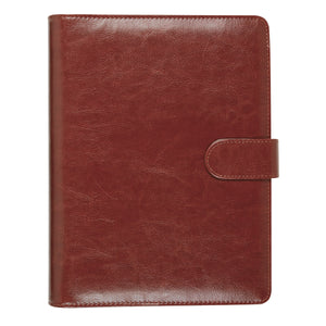 Leather Look Personal Binder - Brown