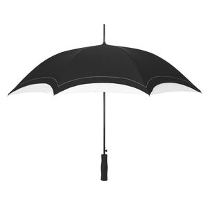 46" Arc Umbrella - Black With White