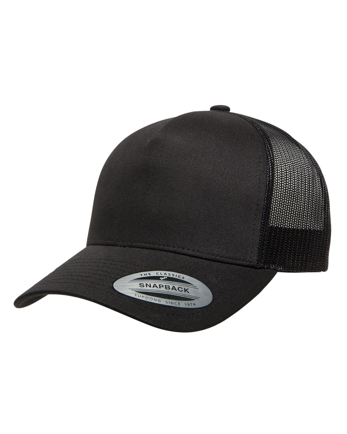 YP Classics Adult Retro Trucker Cap - Black