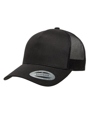 YP Classics Adult Retro Trucker Cap - Black