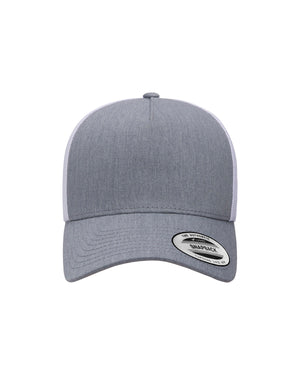 YP Classics Adult Retro Trucker Cap - Heather/ White