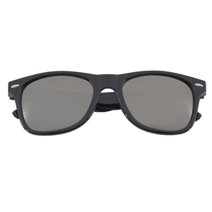 Mirrored Malibu Sunglasses - Black With Silver