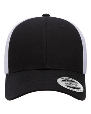YP Classics Low Profile Trucker Cap - Black/ White