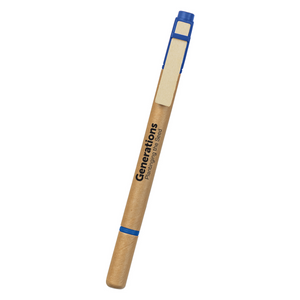 Dual Function Eco-Inspired Pen With Highlighter - Natural Blue