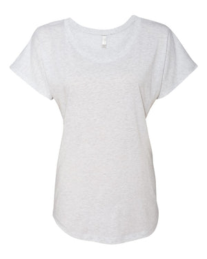Next Level Ladies' Triblend Dolman T-Shirt - Heather White