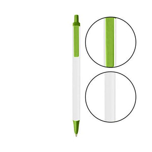 Clear BIC® Clic Stic® Pen - Clear With Metallic Green