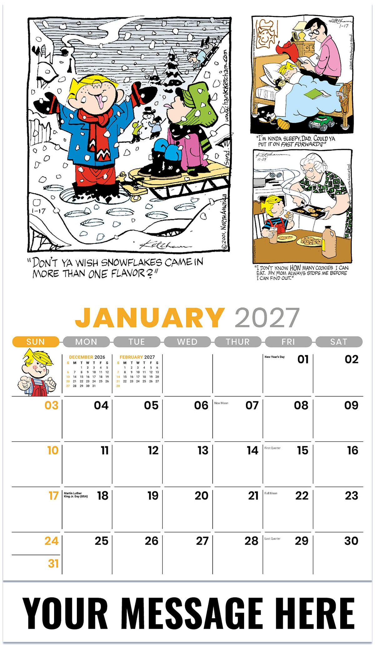 Dennis The Menace - 2027 Promotional Calendar