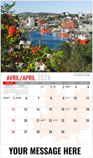 Scenes of Canada (Bilingual) - 2026 Promotional Calendar