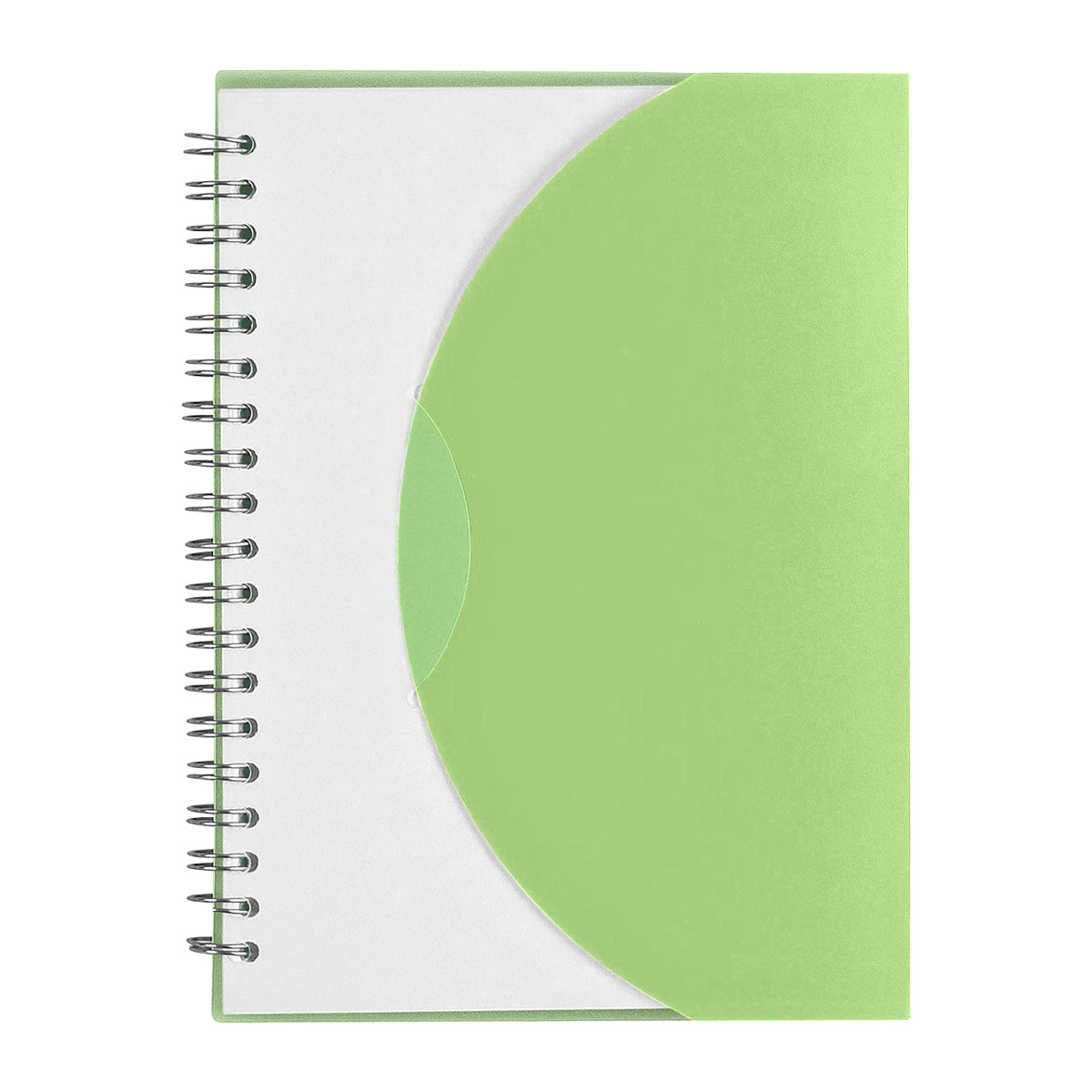 5" x 7" Spiral Notebook - Frost With Lime