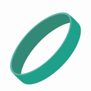 Silicone Wrist Bands- Debossed - CM2050_DEB - Teal