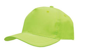 5 Panel Breathable Poly Twill Cap - HiViz Green