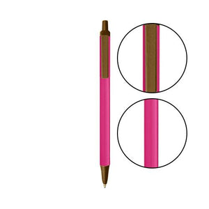 Pink BIC® Clic Stic® Pen - Pink With Metallic Brown