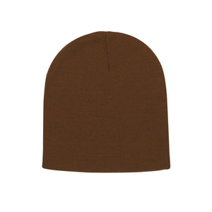 Knit Beanie Cap - Brown