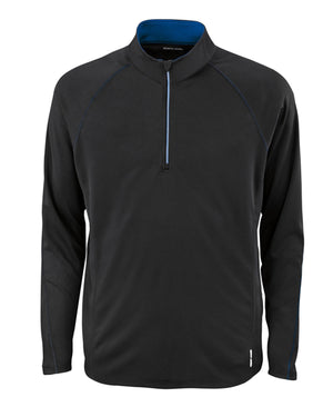 Men's Radar Quarter-Zip Performance Long-Sleeve Top - Blk/Tru Royal