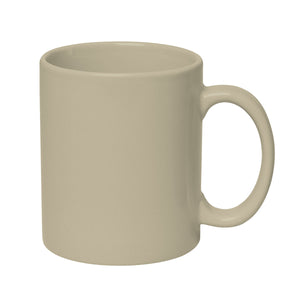 11 Oz. Colored Stoneware Mug - Solid/Two-Tone - Cream