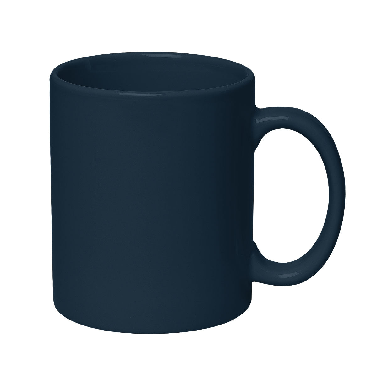 11 Oz. Colored Stoneware Mug - Solid/Two-Tone - Navy Blue