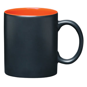 11 Oz. Aztec Mug - Black With Orange