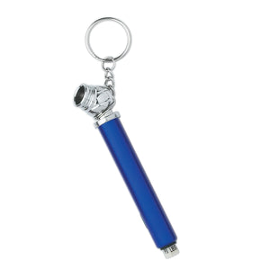 Mini Tire Gauge Key Chain - Metallic Blue