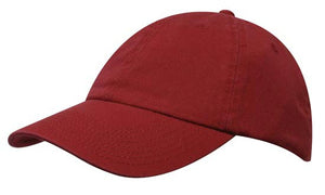 Washed Chino Twill Cap - Cranberry