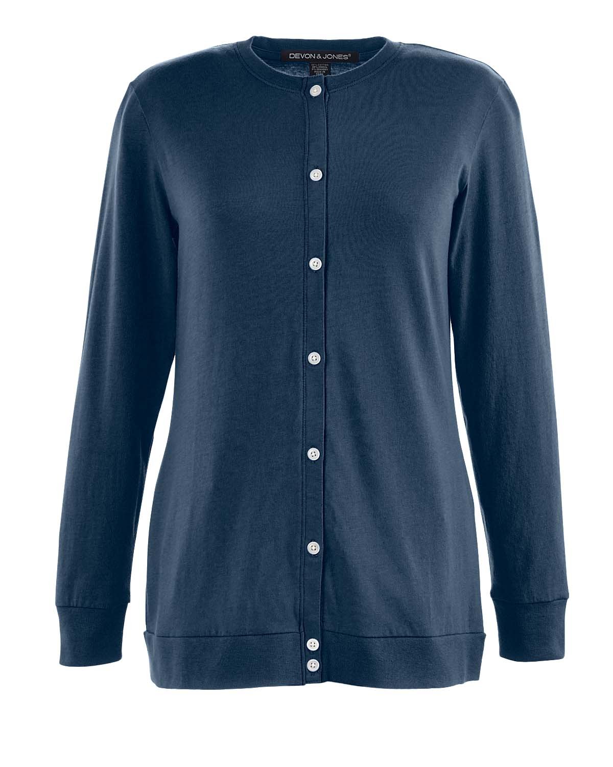 Devon & Jones Ladies' Perfect Fit™ Ribbon Cardigan