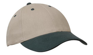 Heavyweight Sports Cap Two Tone - Natural With Black