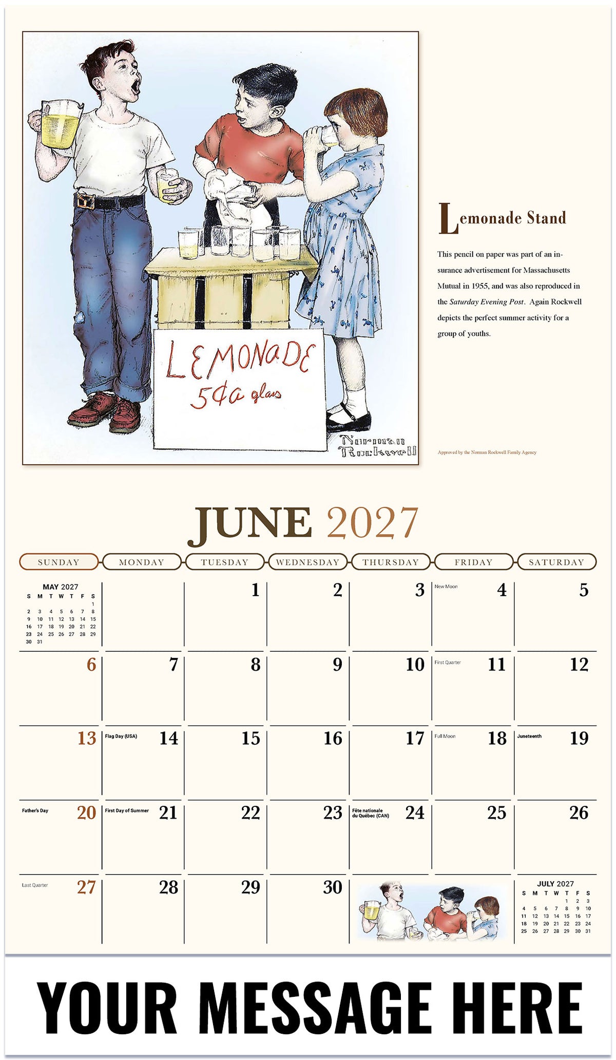 Memorable Images by Norman Rockwell Memory - 2027 Promotional Calendar
