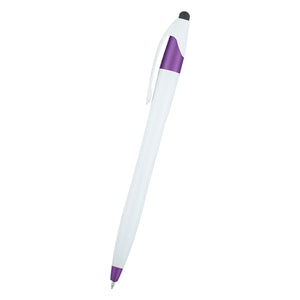 Dart Stylus Pen - Metallic White With Purple