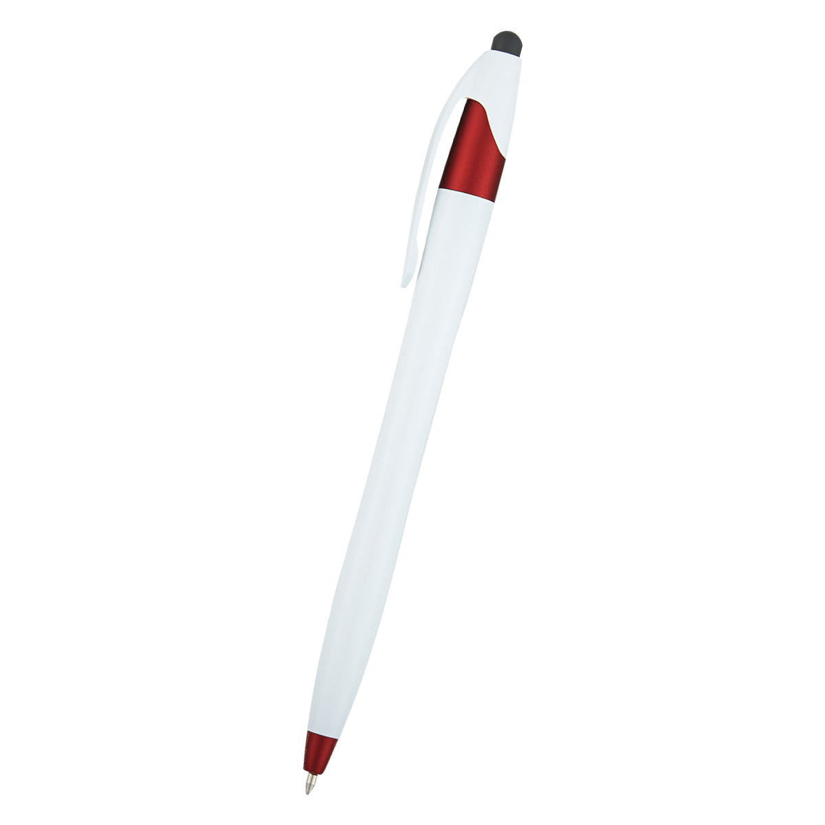Dart Stylus Pen - Metallic White With Red