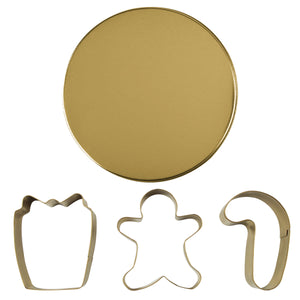 Holiday Cookie Cutter Set - Gold