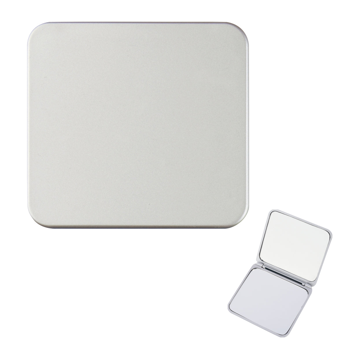 Compact Mirror With Dual Magnification - Silver