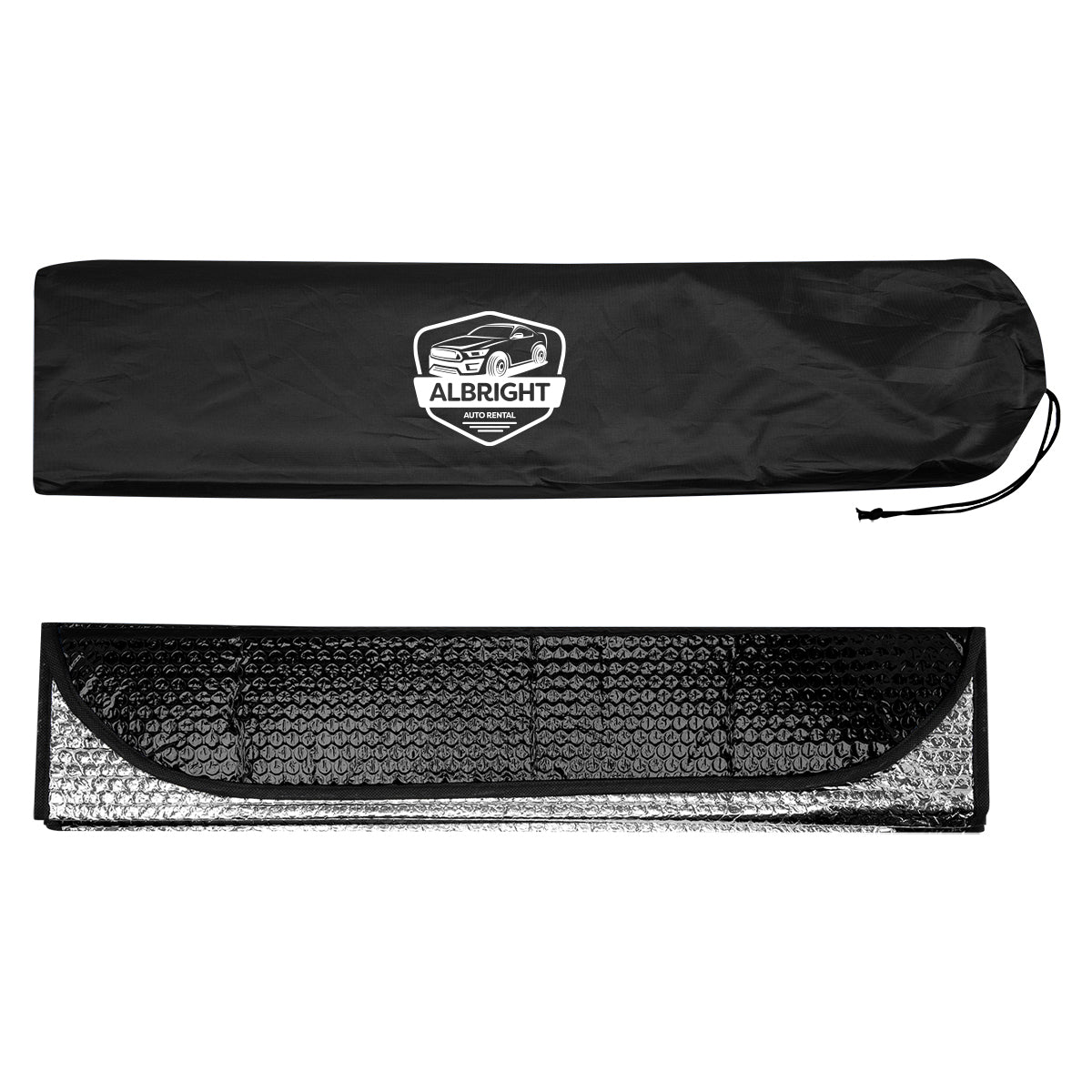 Accordion Auto Sun Shade - Black