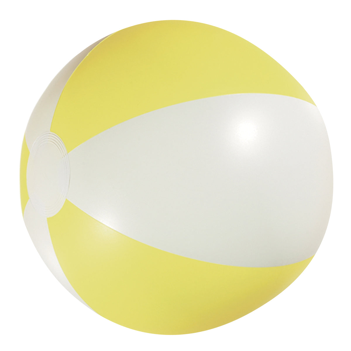 16" Beach Ball - White With Yellow