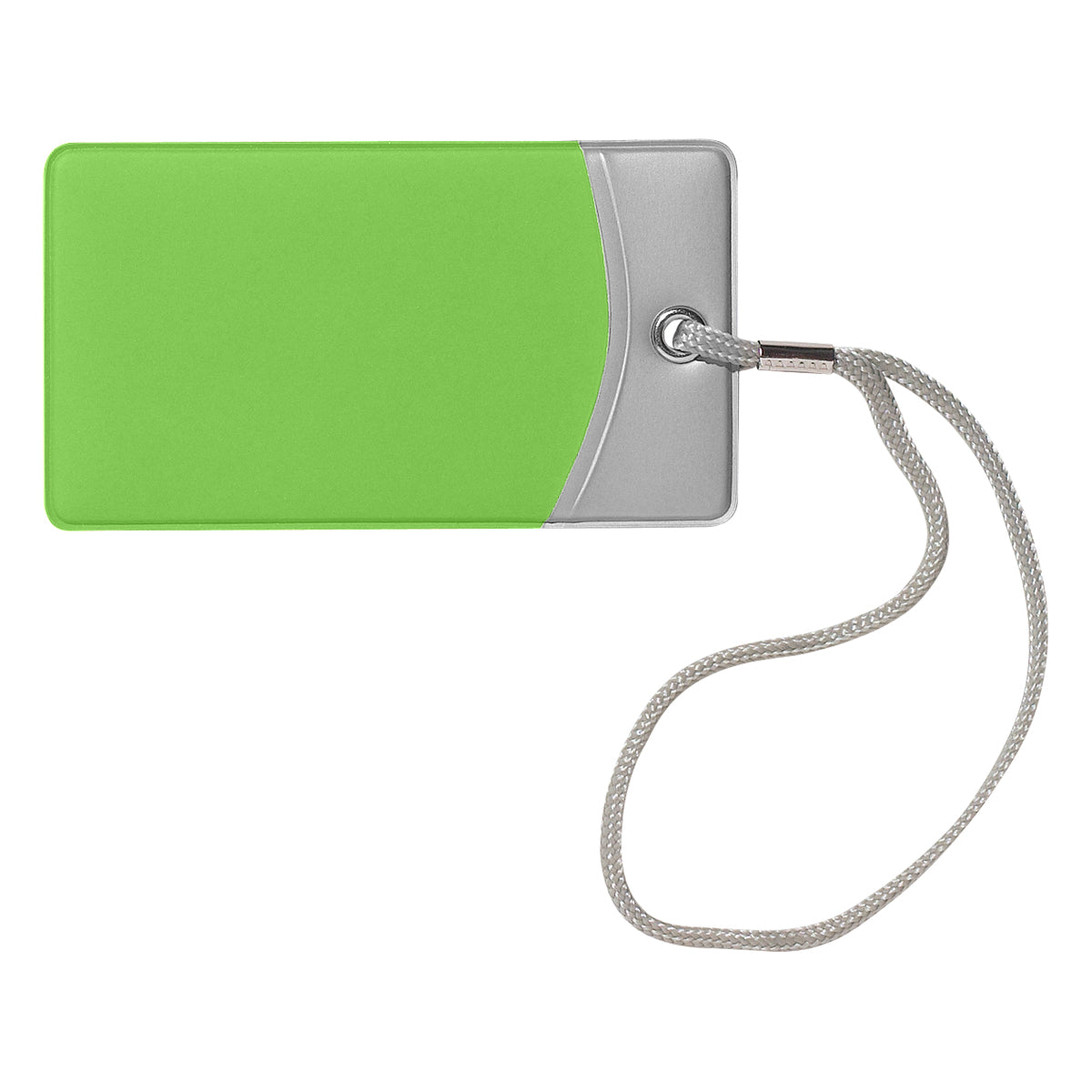 Mod Luggage Tag - Silver With Lime