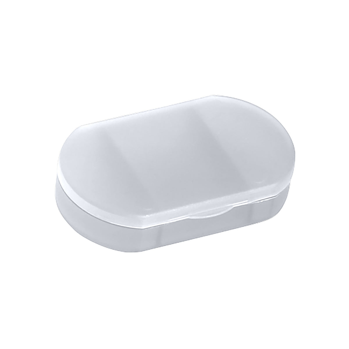 Oval Shape Pill Holder - Frost Clear