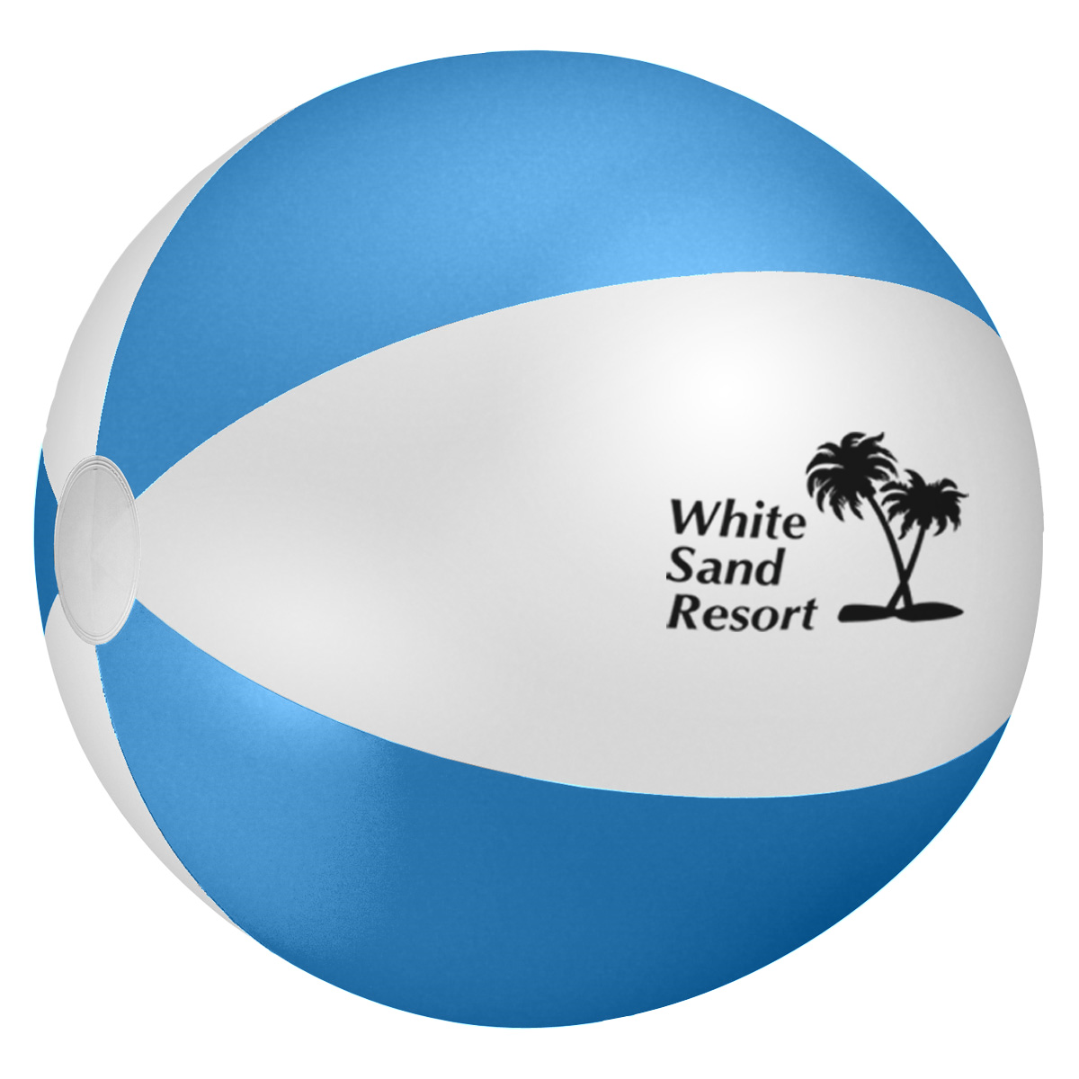 24" Beach Ball - White With Blue