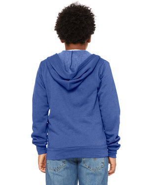 Bella + Canvas Youth Sponge Fleece Full-Zip Hooded Sweatshirt