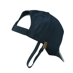 6 Panel Spring Woven Cap with Strap & Clip - Custom Embroidered