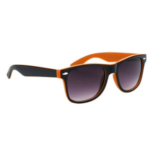 Two-Tone Malibu Sunglasses - Orange With Black