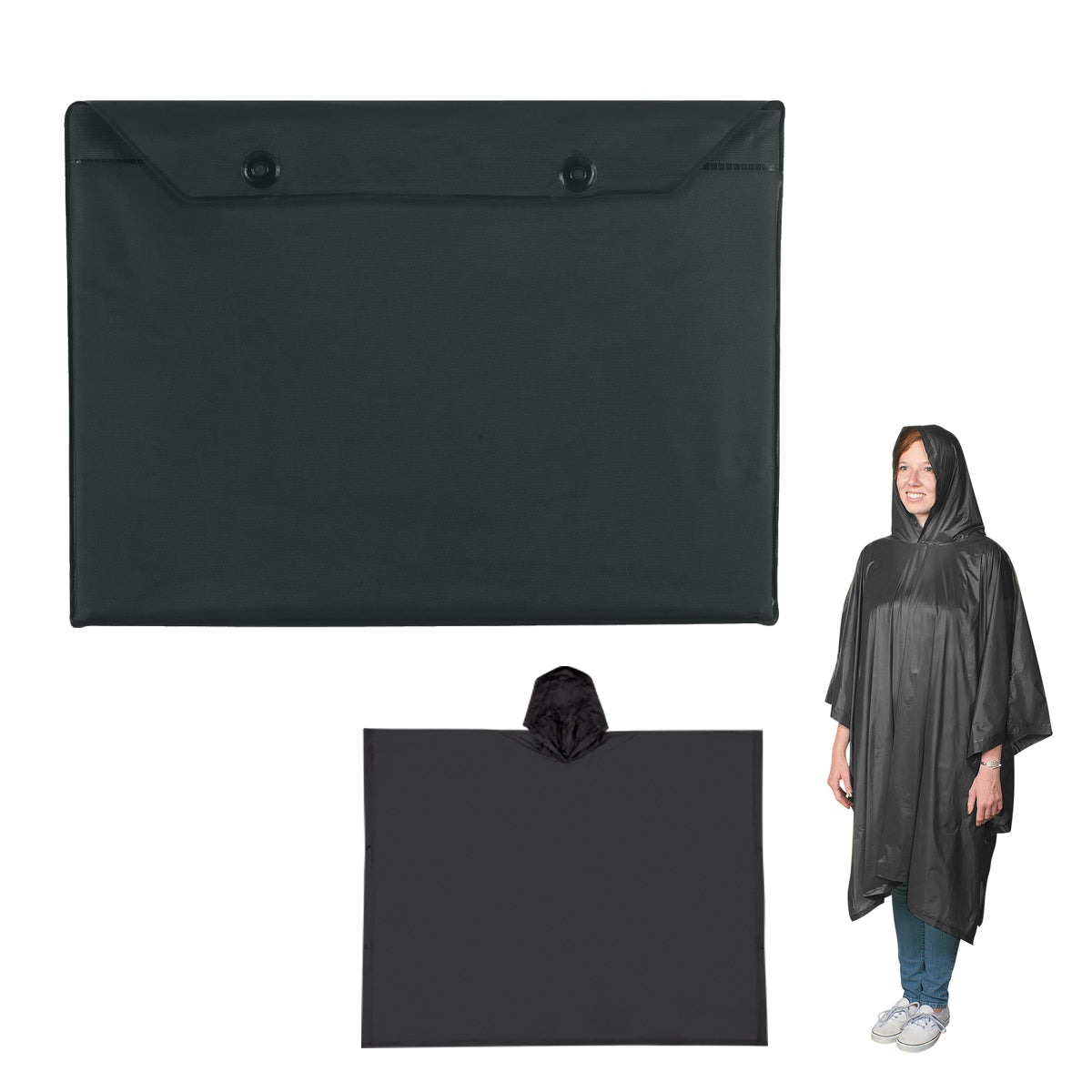 Adult Poncho - Black
