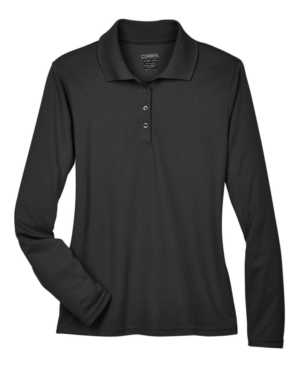 CORE365 Pinnacle Long Sleeve Pique Polo - women's - Black