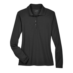 Core 365 Pinnacle Long Sleeve Pique Polo - women's - Black