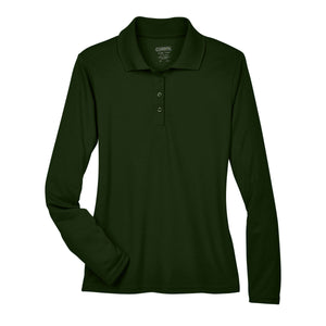 Core 365 Pinnacle Long Sleeve Pique Polo - women's - Forest Green
