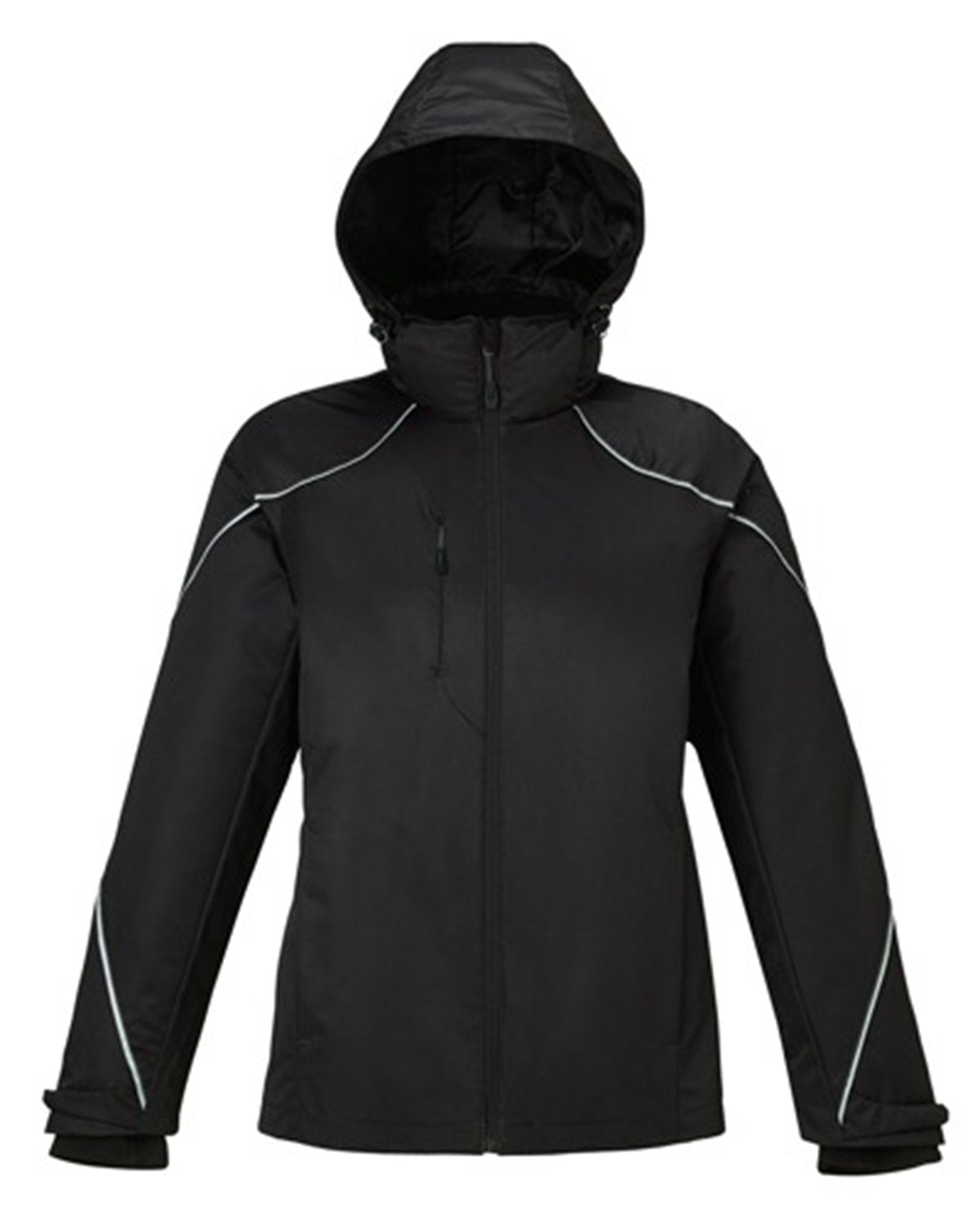 North End Ladies' Angle 3-in-1 Jacket with Bonded Fleece Liner - Black