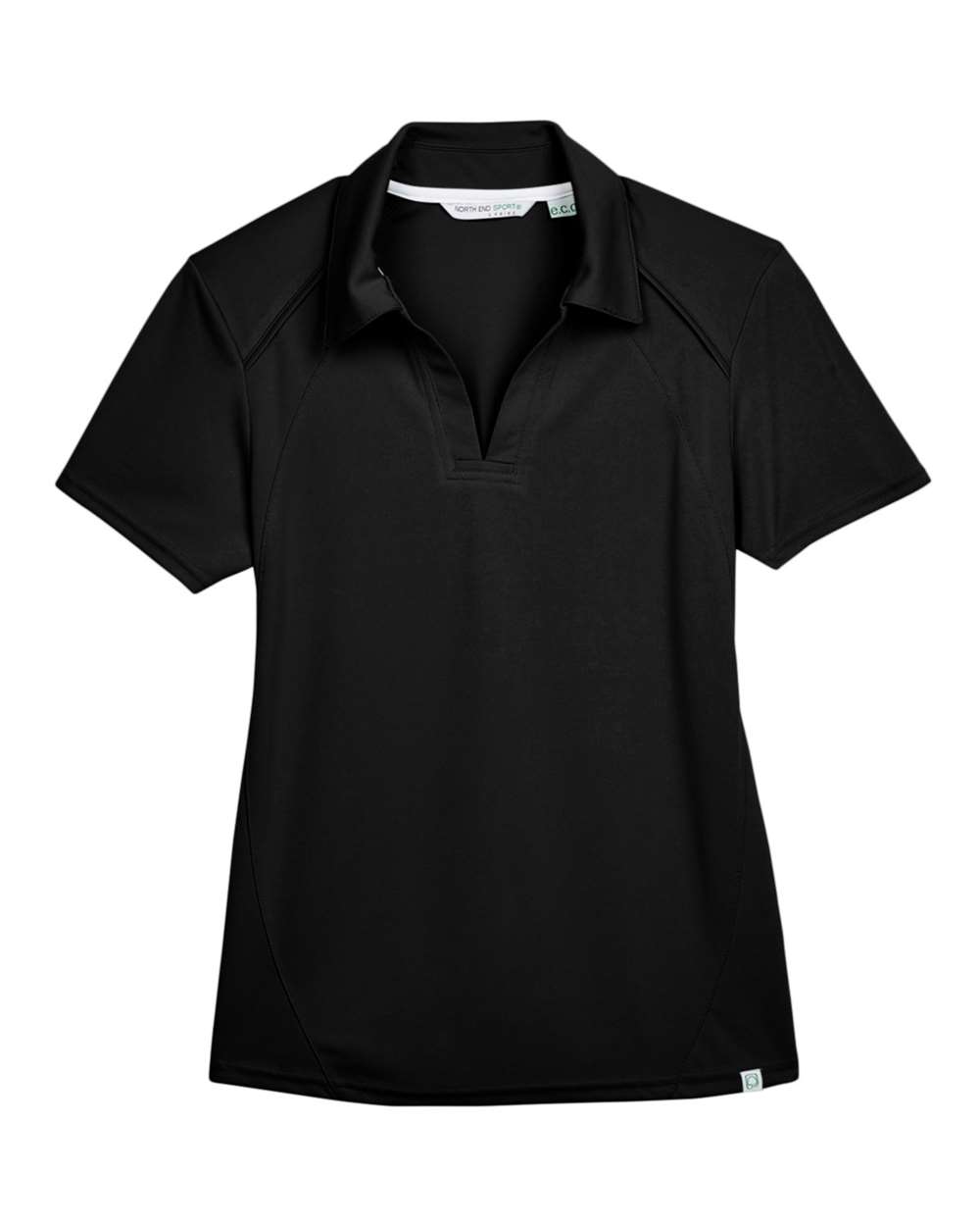 North End Ladies' Recycled Polyester Performance Piqué Polo - Black